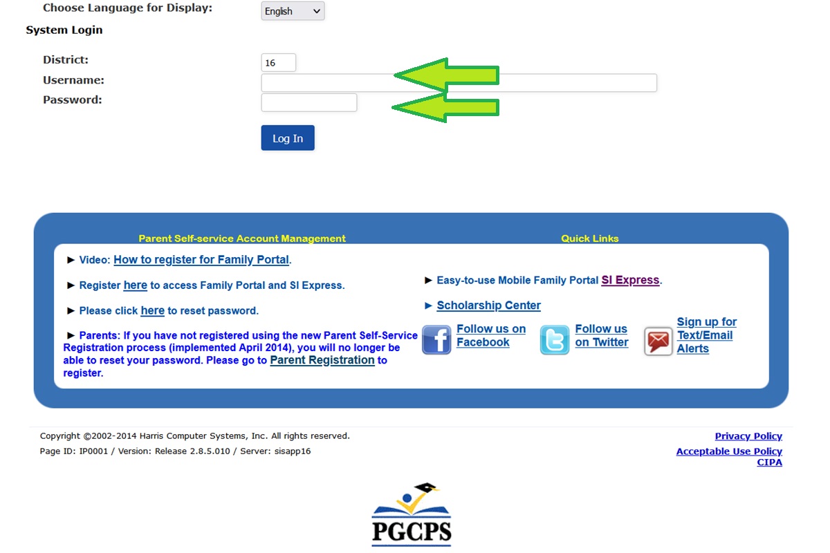 schoolmax login family portal