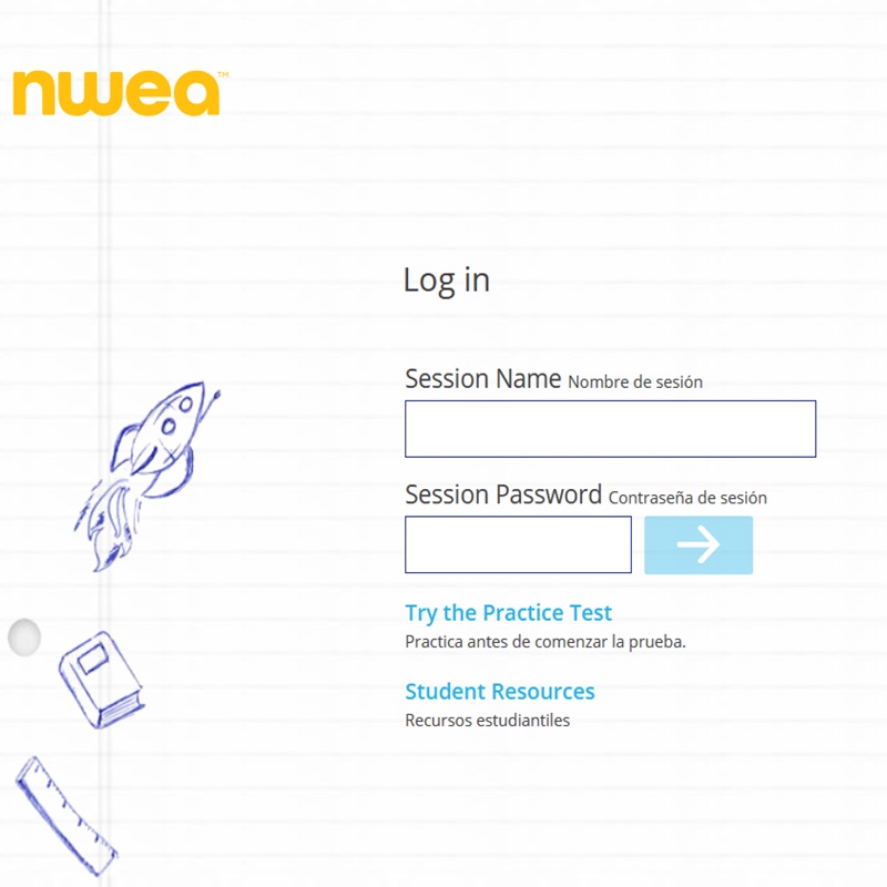 NWEA Map Test Session Student Login