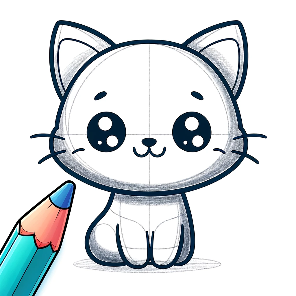 cute easy cat drawing things to draw