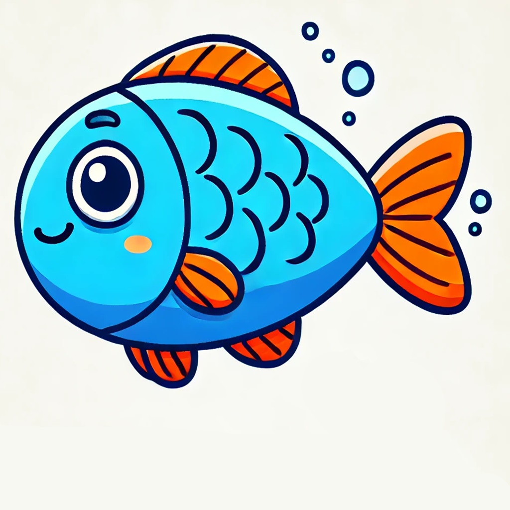 cute easy fish drawing