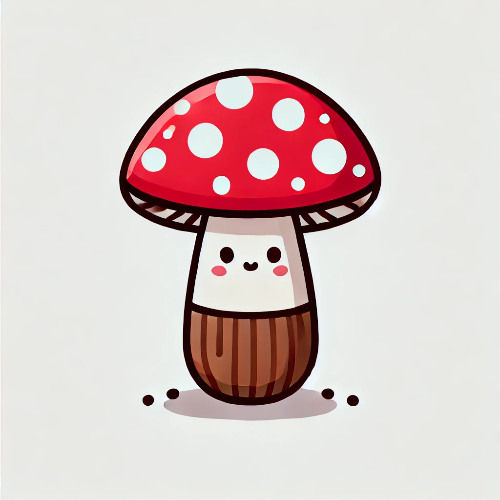 cute easy to draw mushroom