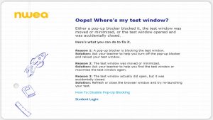 Oops! Where’s my Test Window? NWEA Map Test Errors & Fix